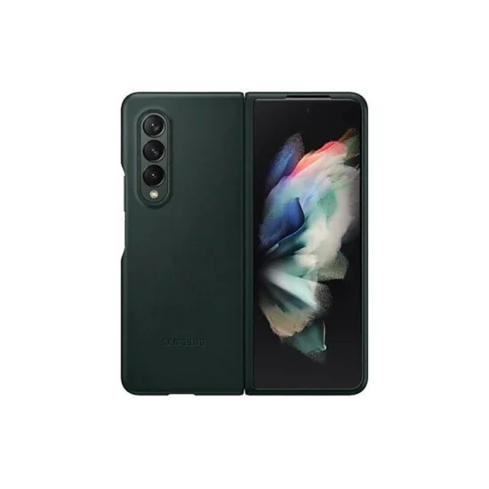 Cover Samsung Z Fold 3 Leather Flip Cover - Green